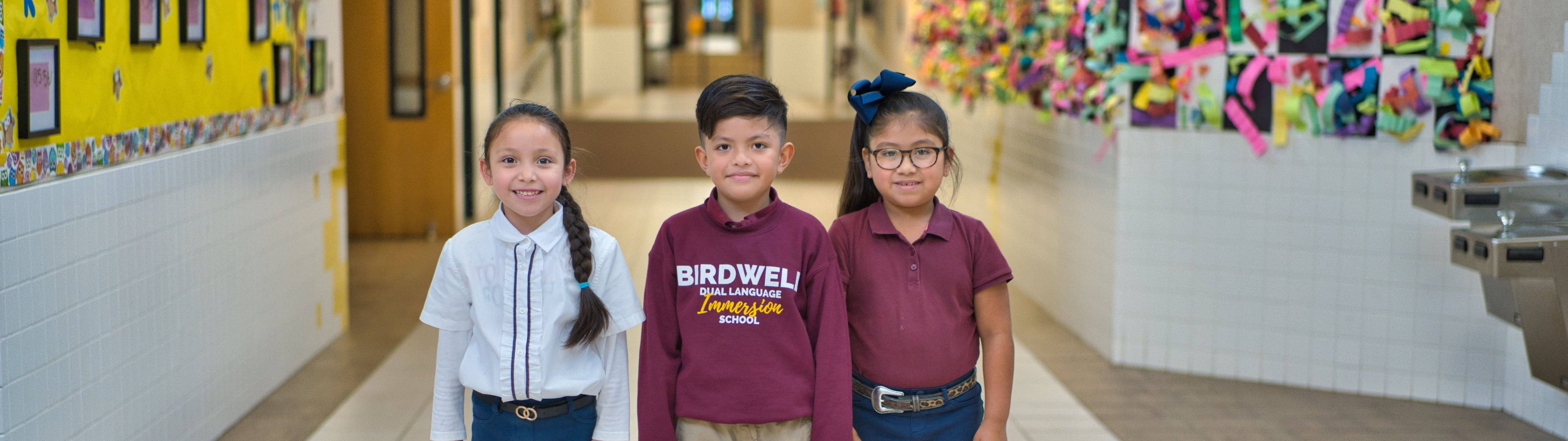 birdwell students in hallway