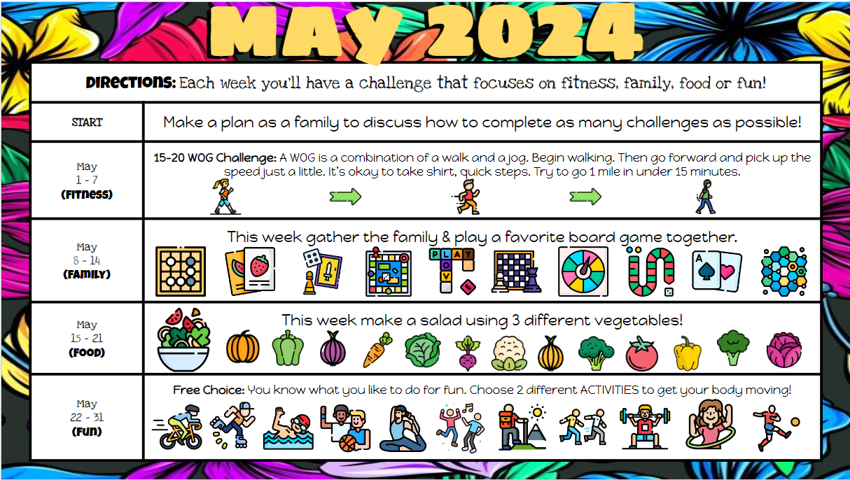 May Fitness Calendar 