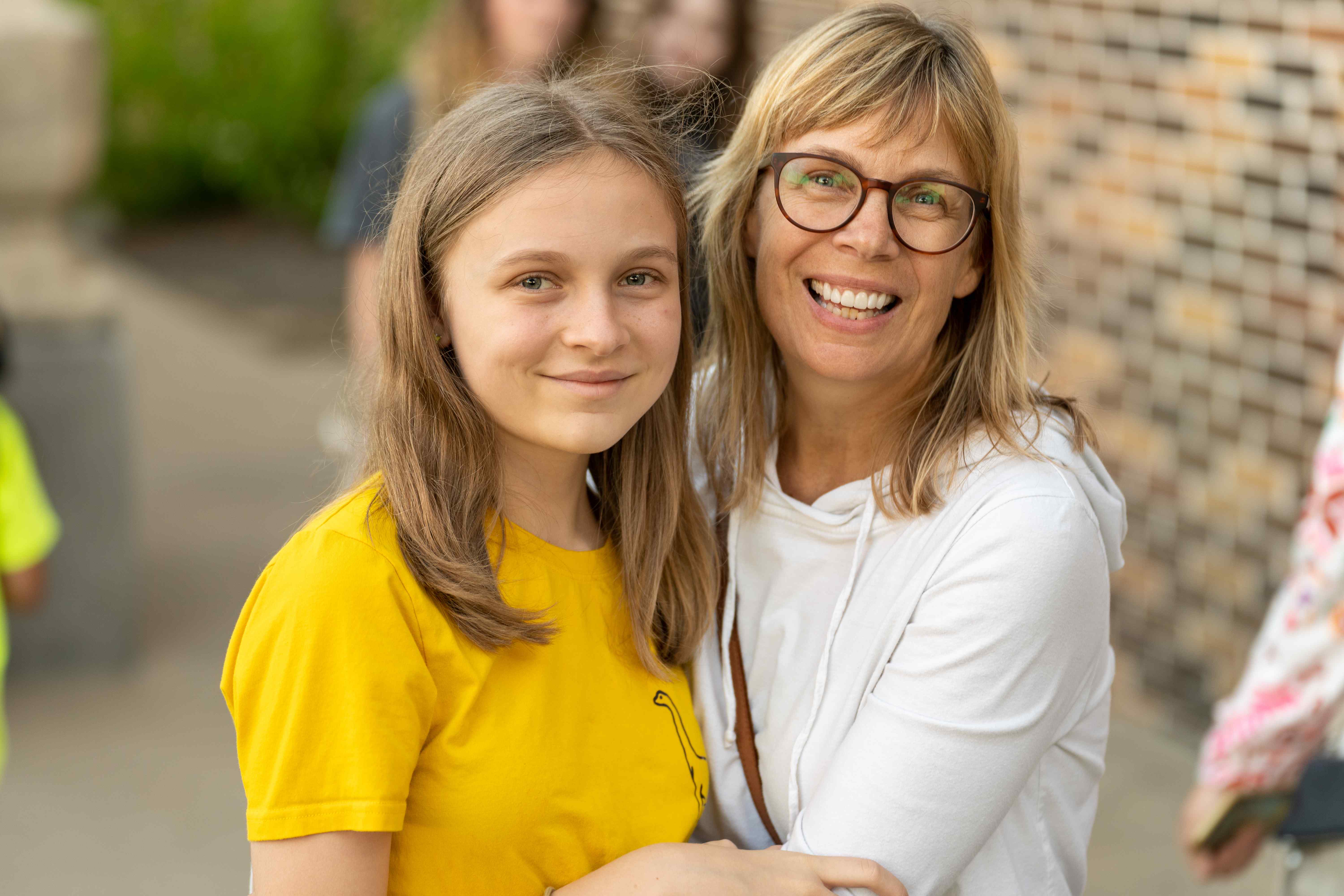 student with parent