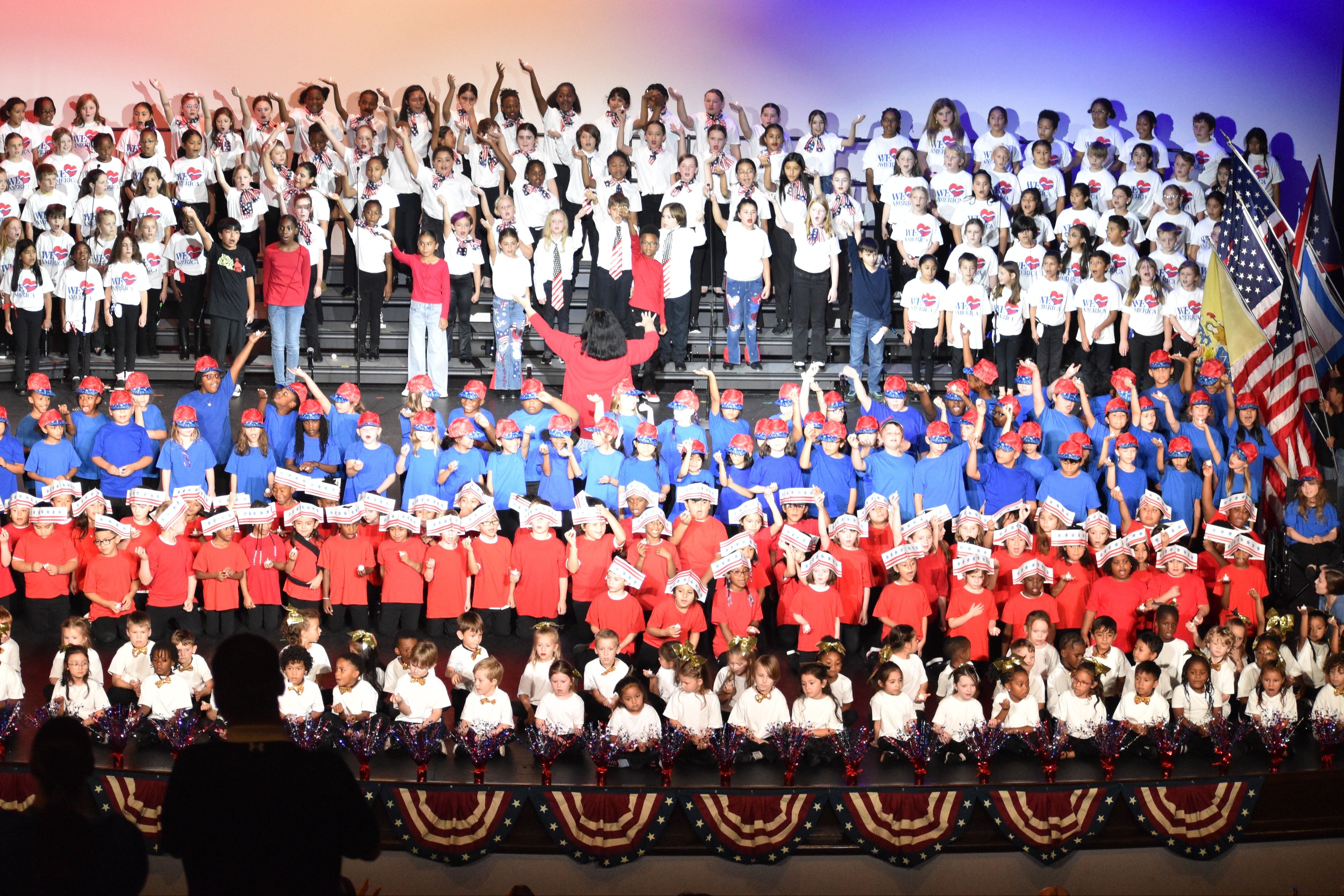 students celebrating Veterans 