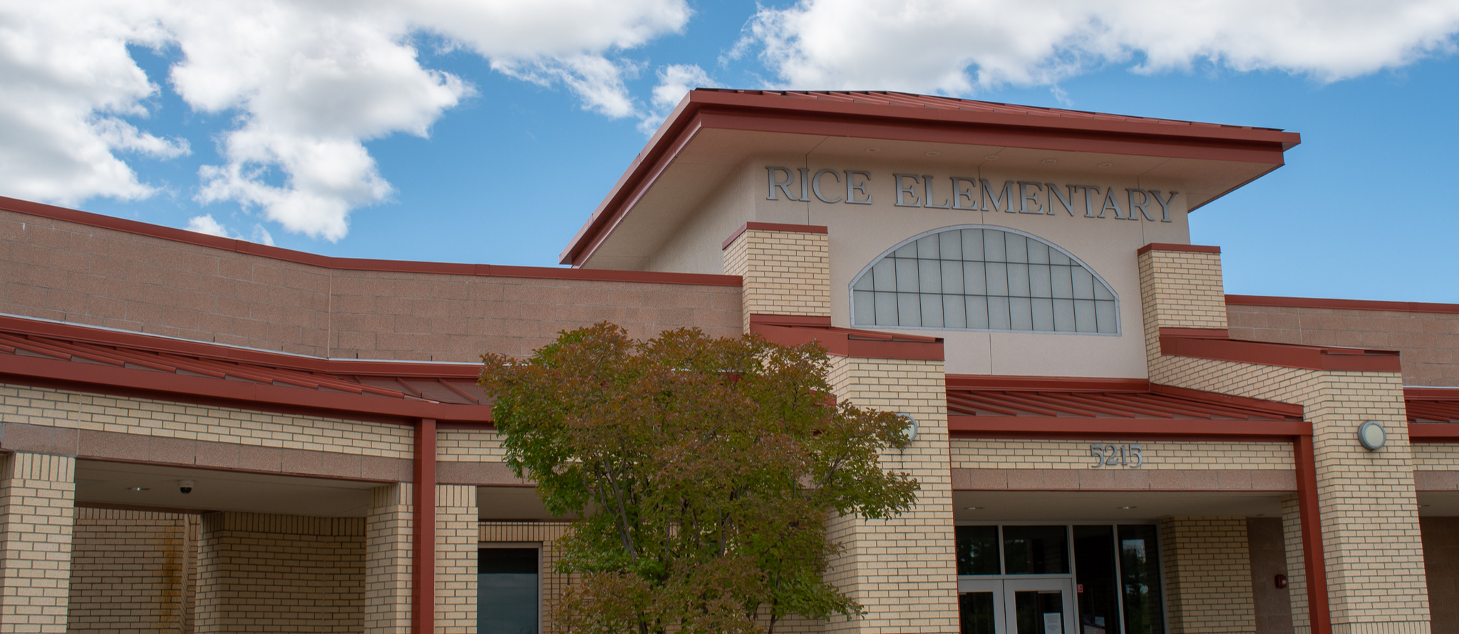 Left view of Rice Elementary entrance