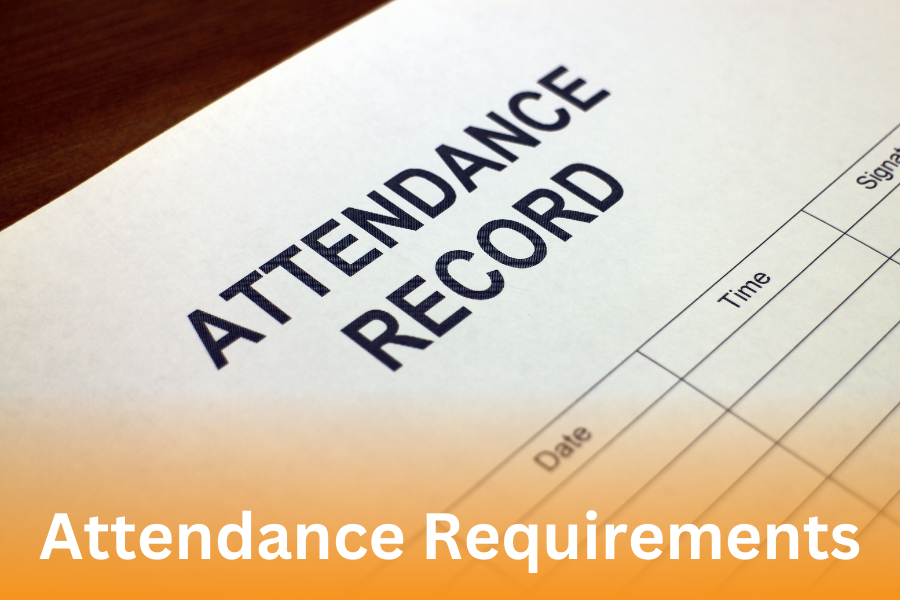 "Attendance Requirements"; attendance record form