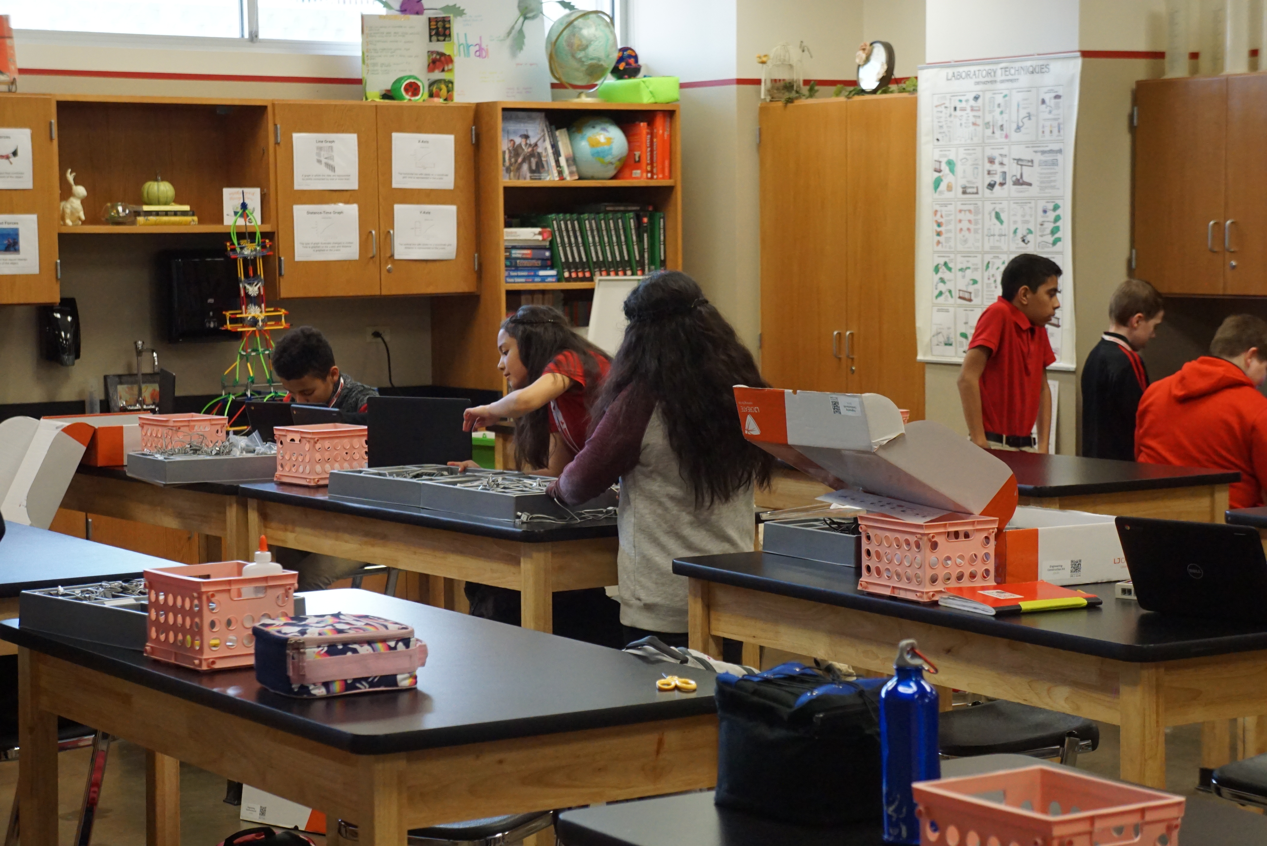 moore students working in STEM lab