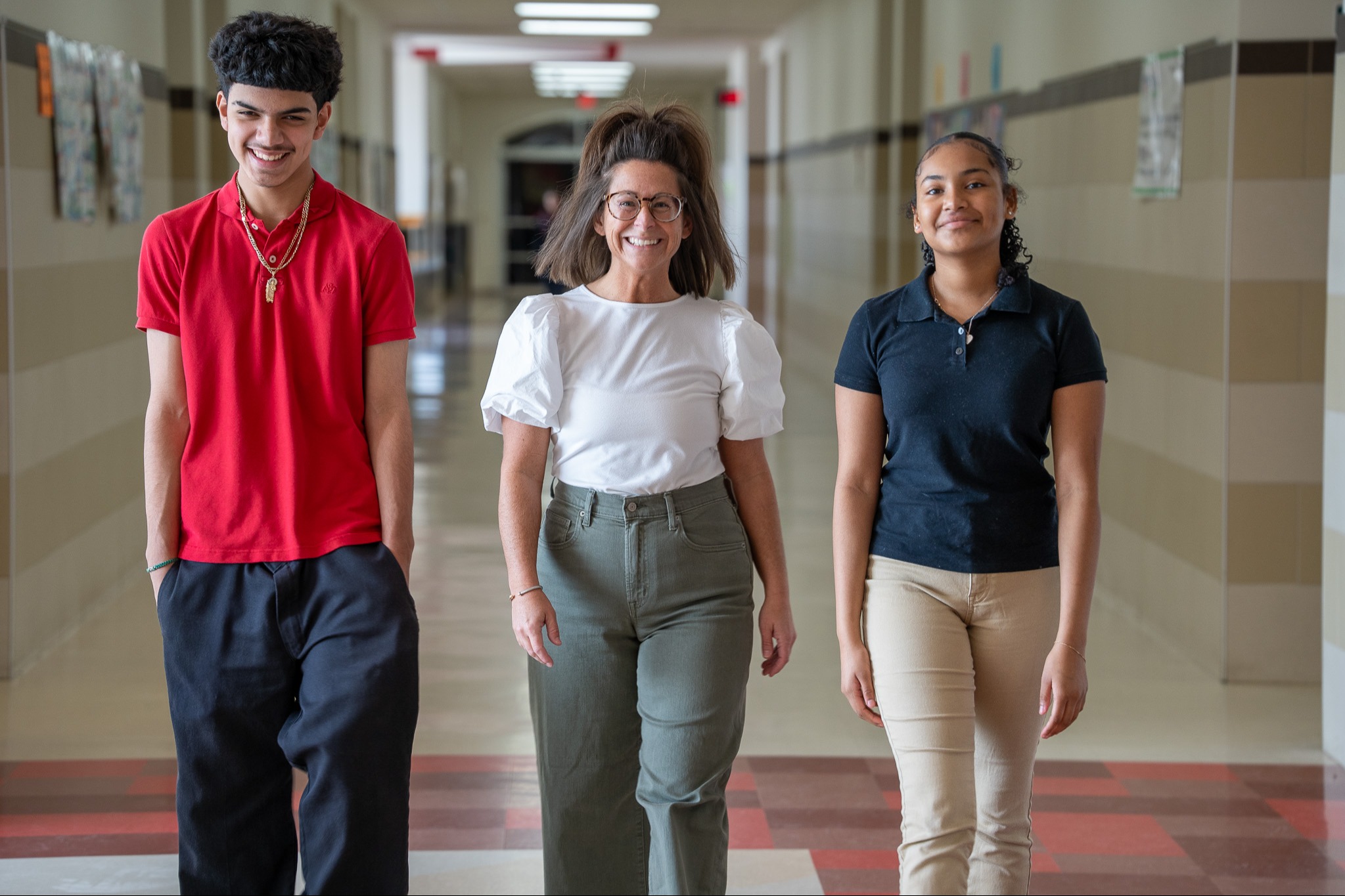 Meet the teacher: Two students and a teacher