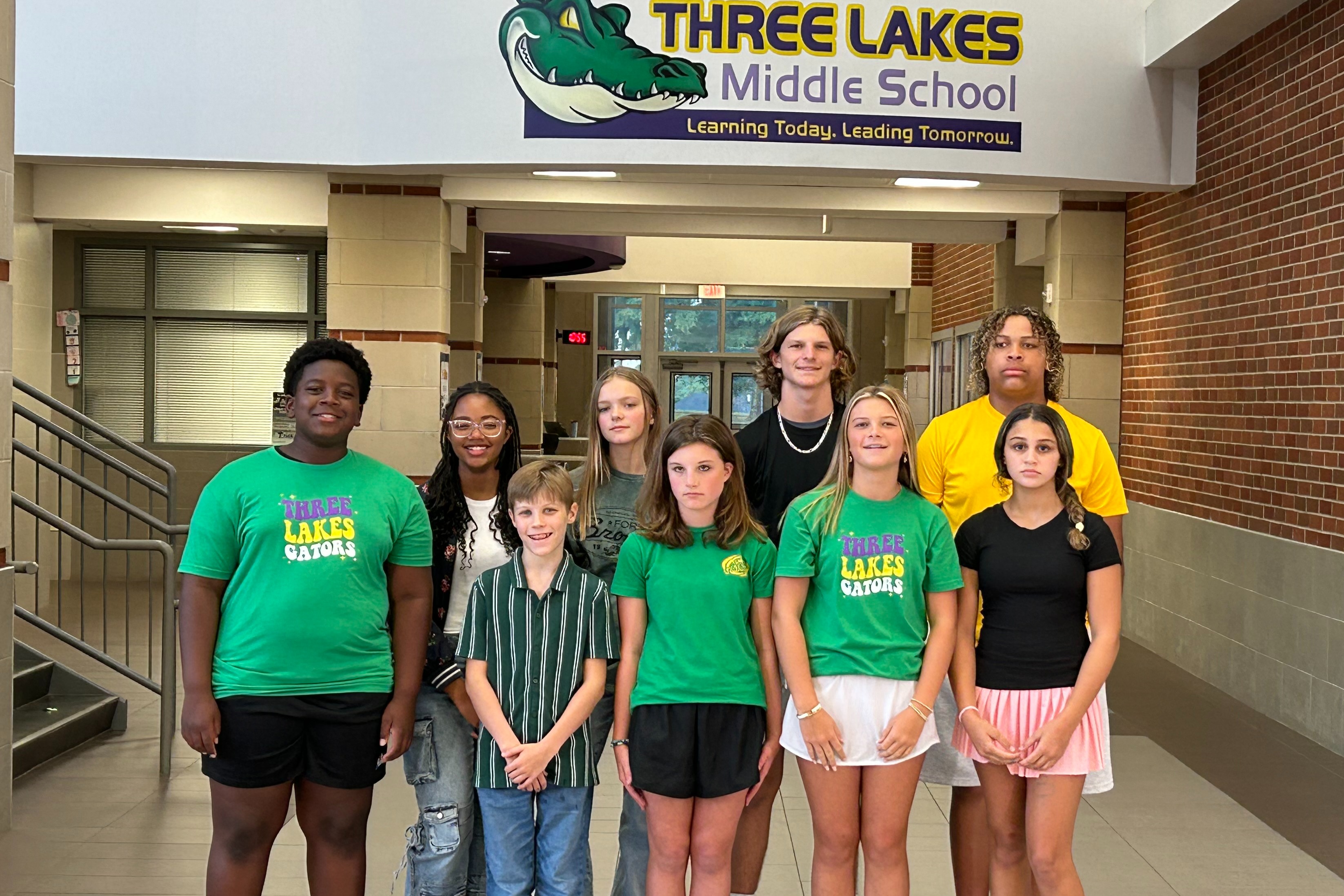 students in the hall