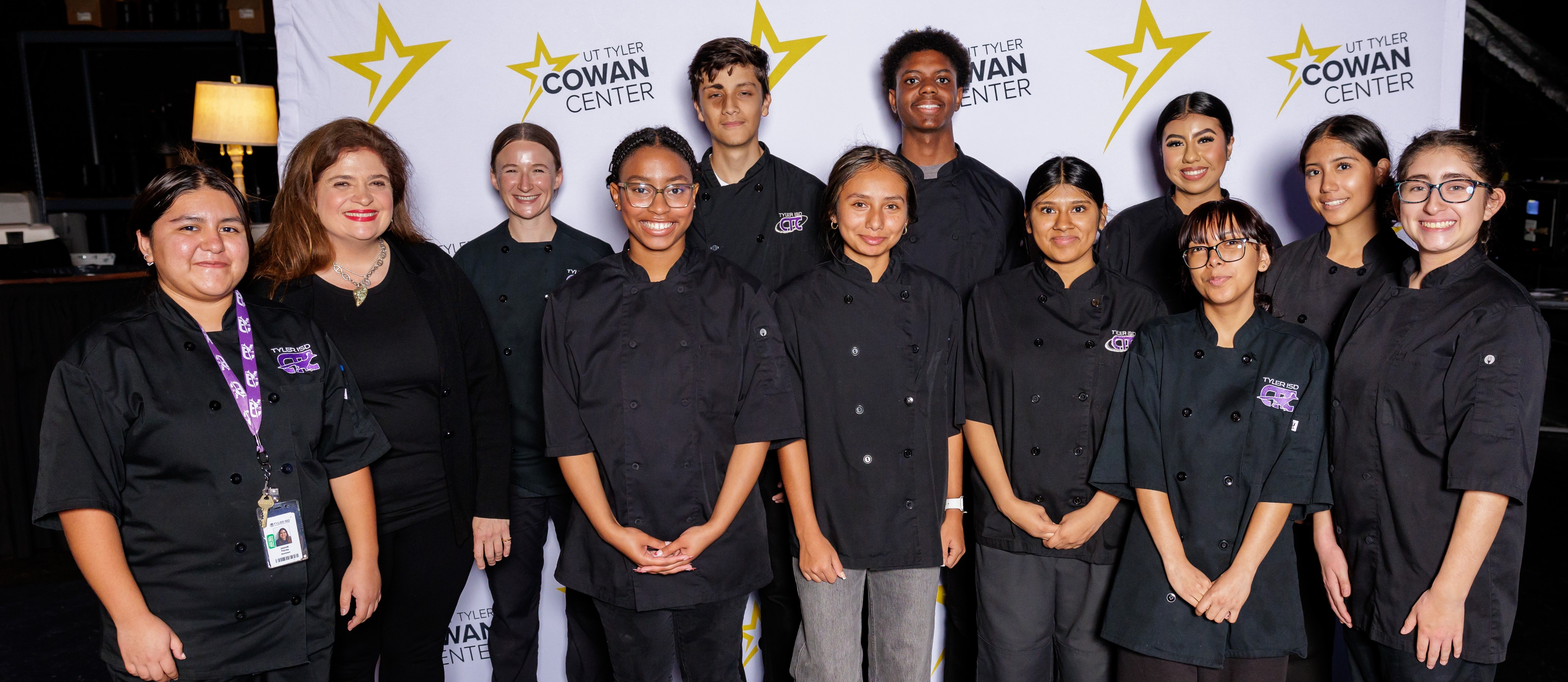 students catering an event for Guarnaschelli