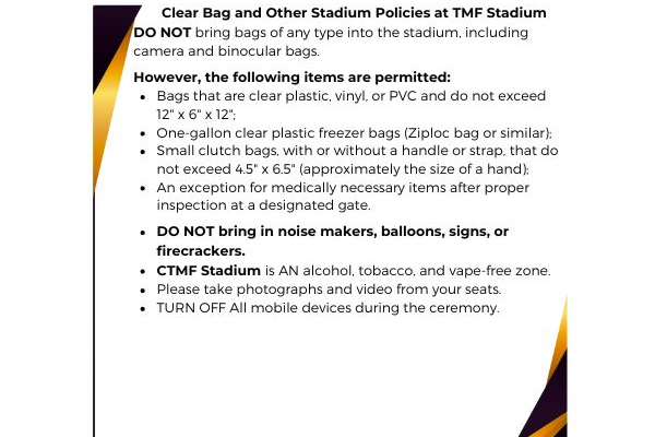 Stadium rules