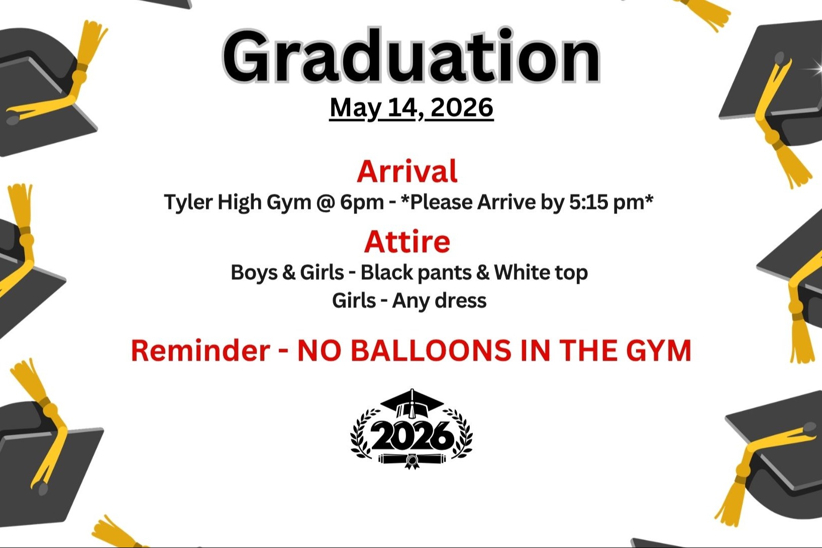 flyer promoting Graduation