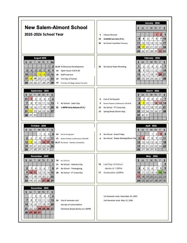 25-26 calendar