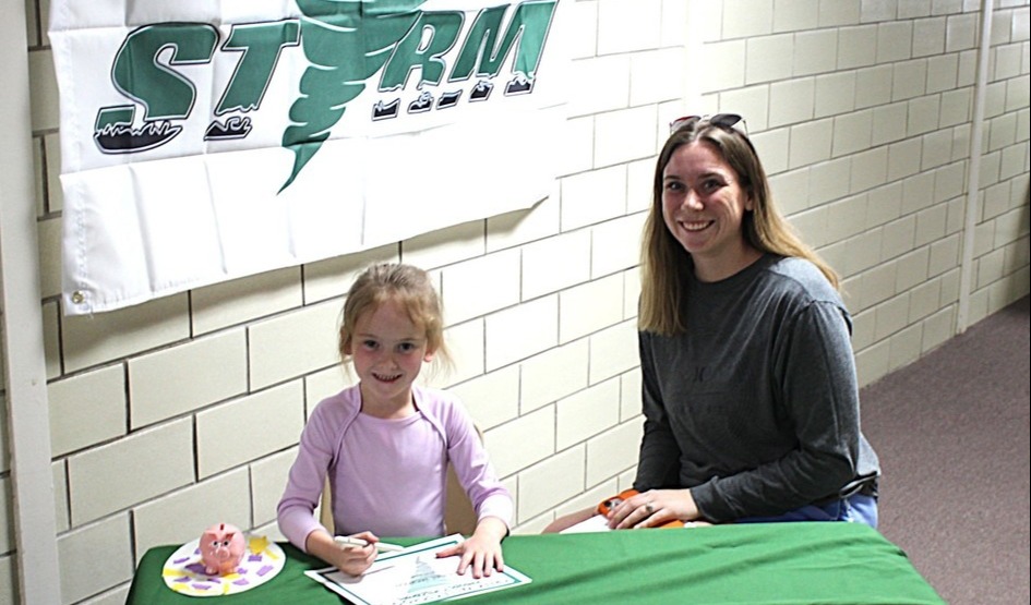 New Kindergarten student and mom at Signing Day!