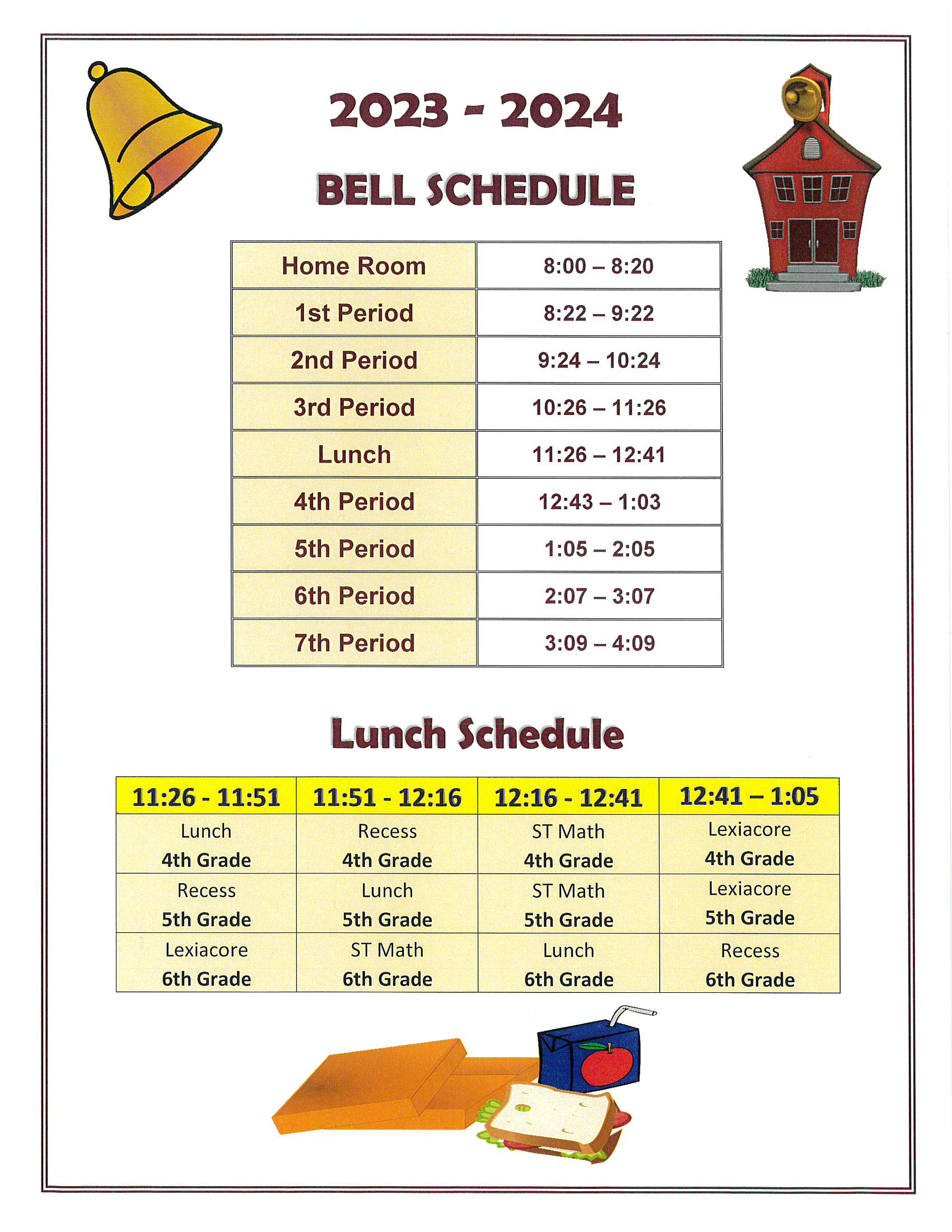 Northside Bell Schedule