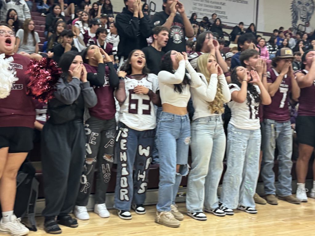 Cheering at the Homecoming game