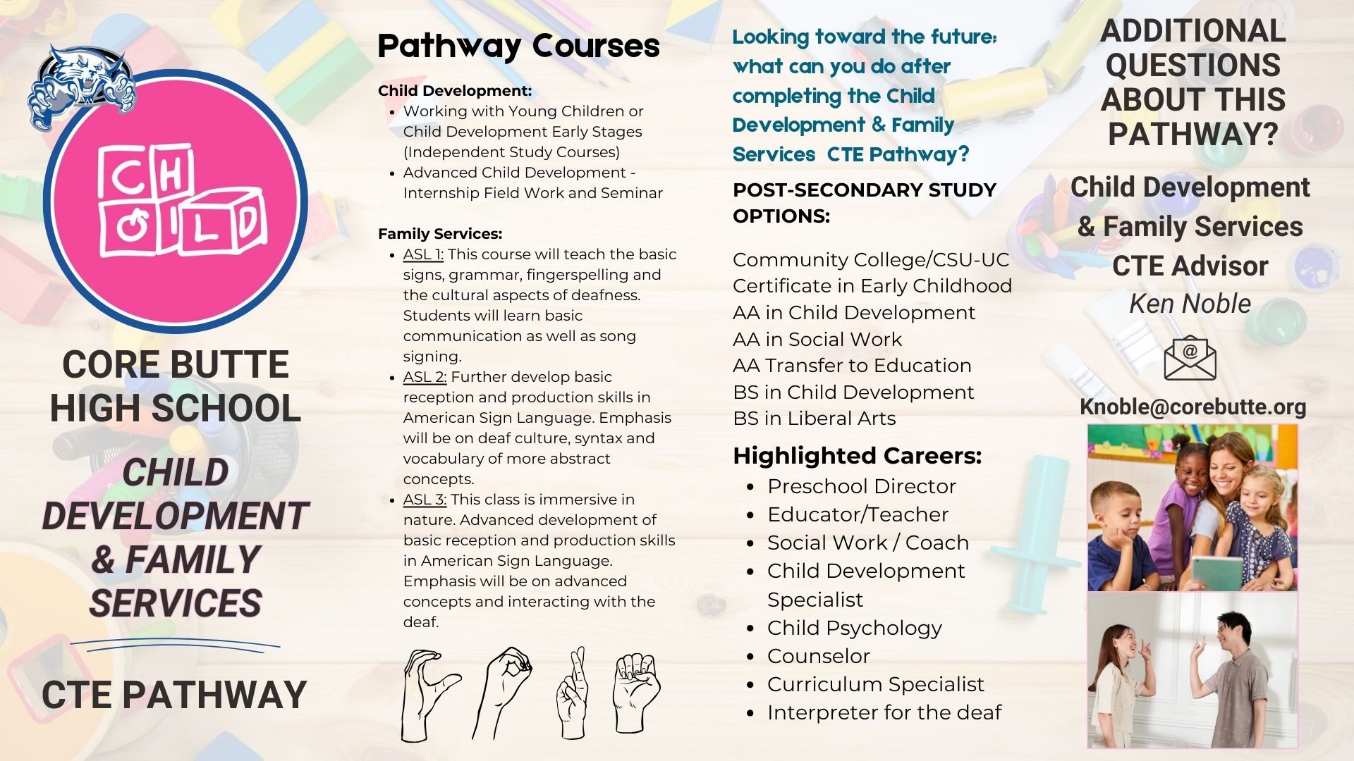 Child Development CTE Pathway Informational Slide