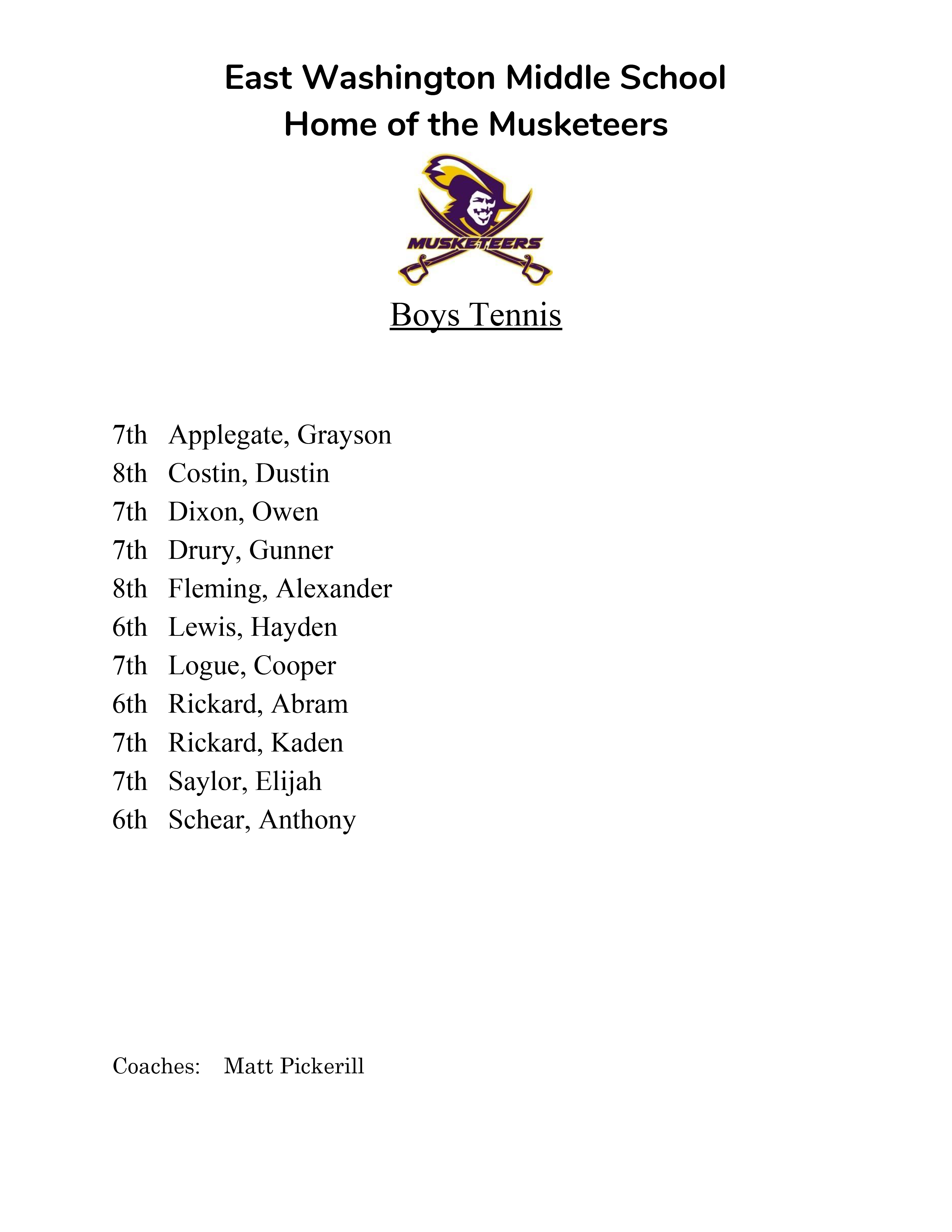 Boys Tennis Picture