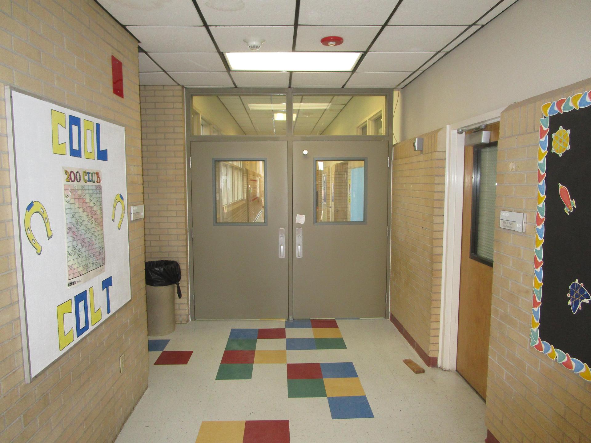Safety doors in the lobby