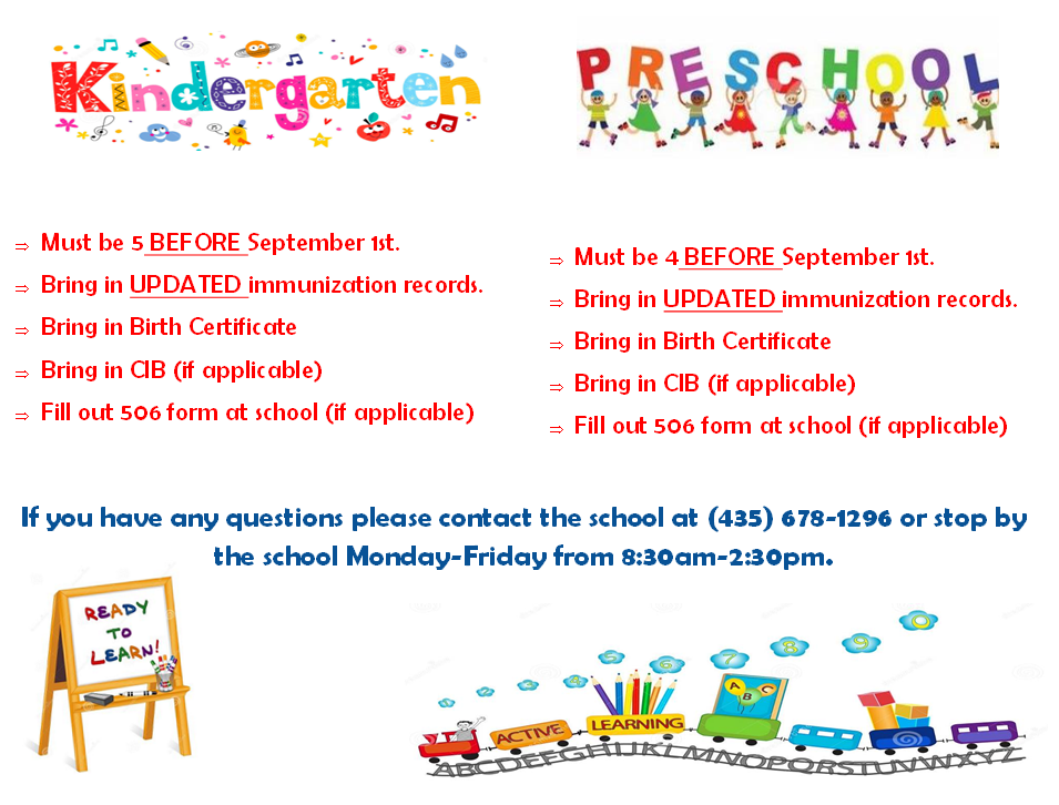 Kinder & PreK registration info