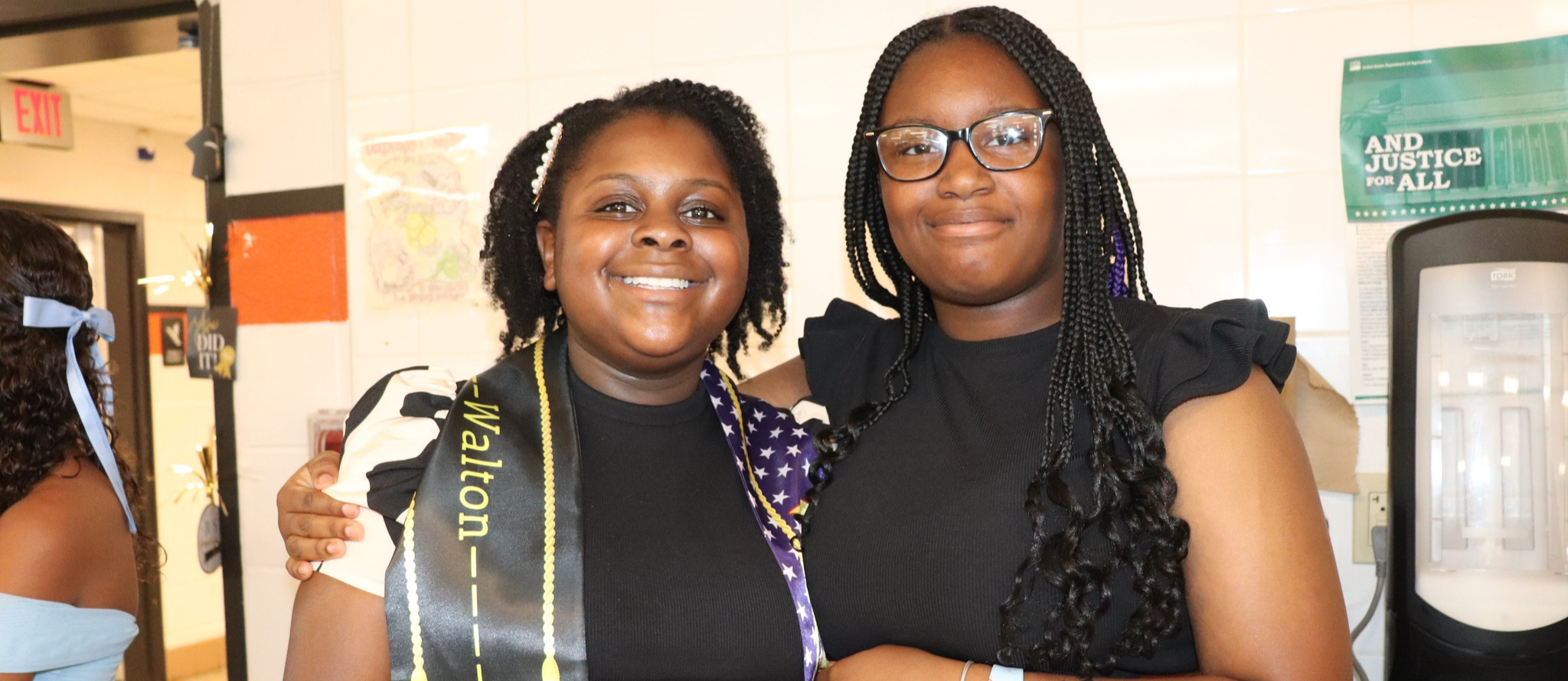 Two middle school graduates