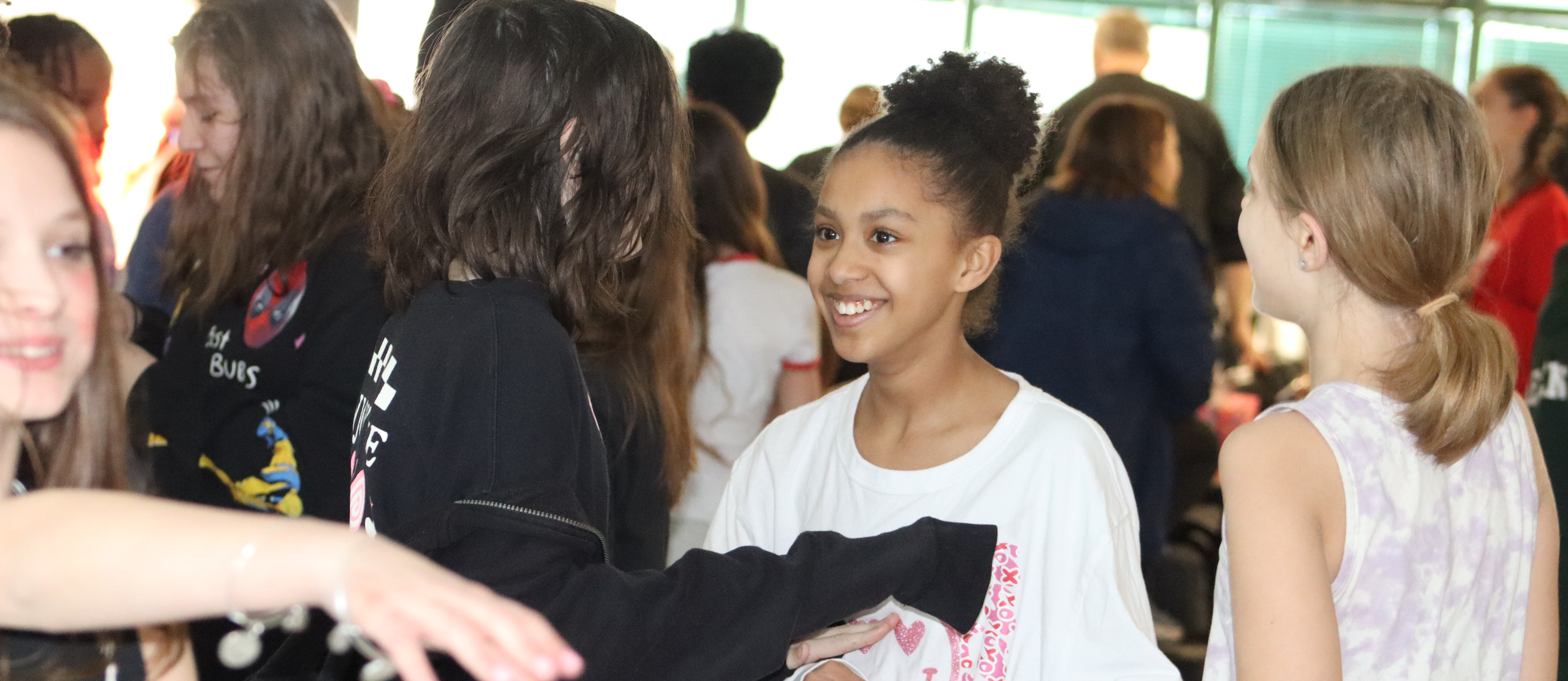 Students smiling in a group