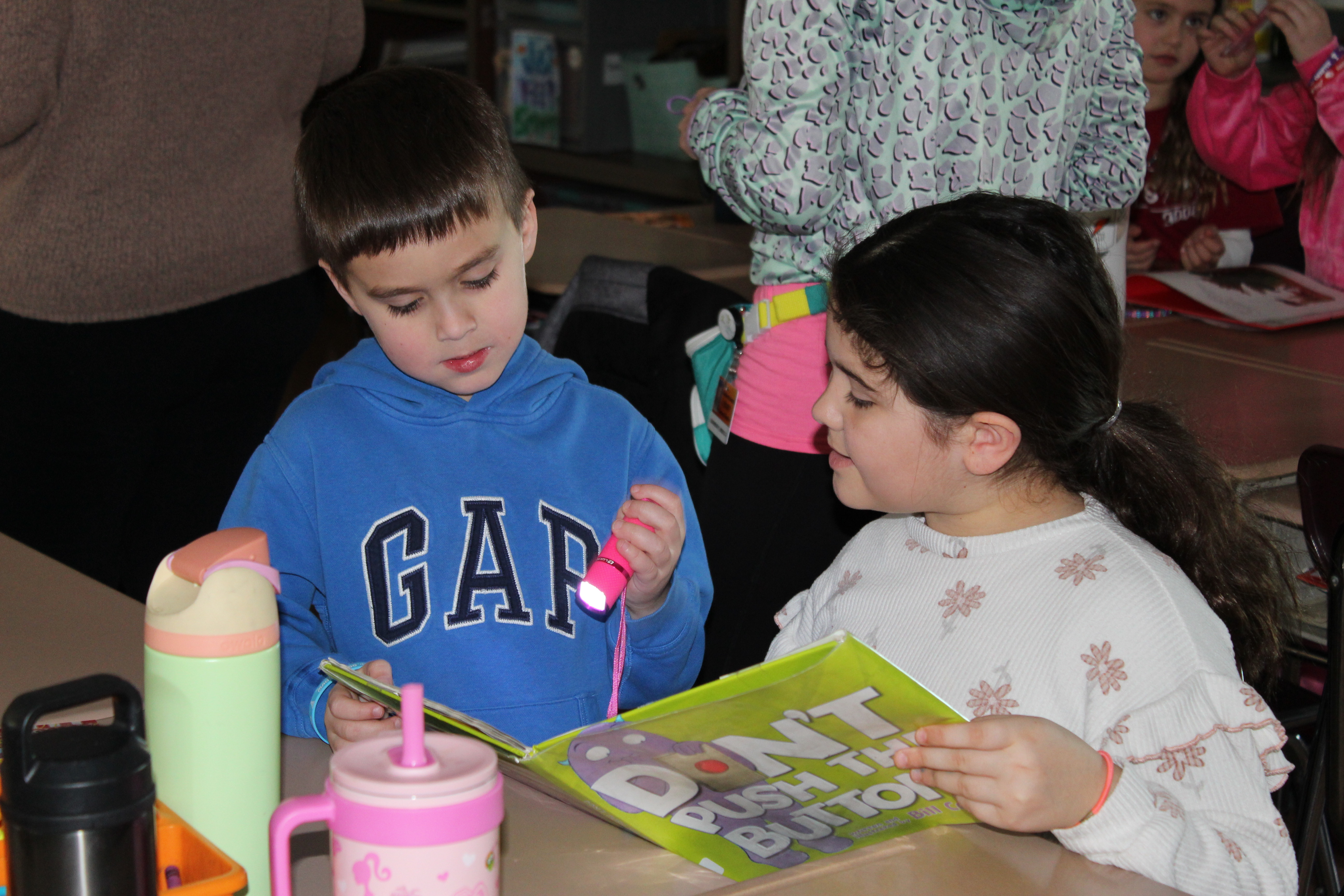 Two students reading