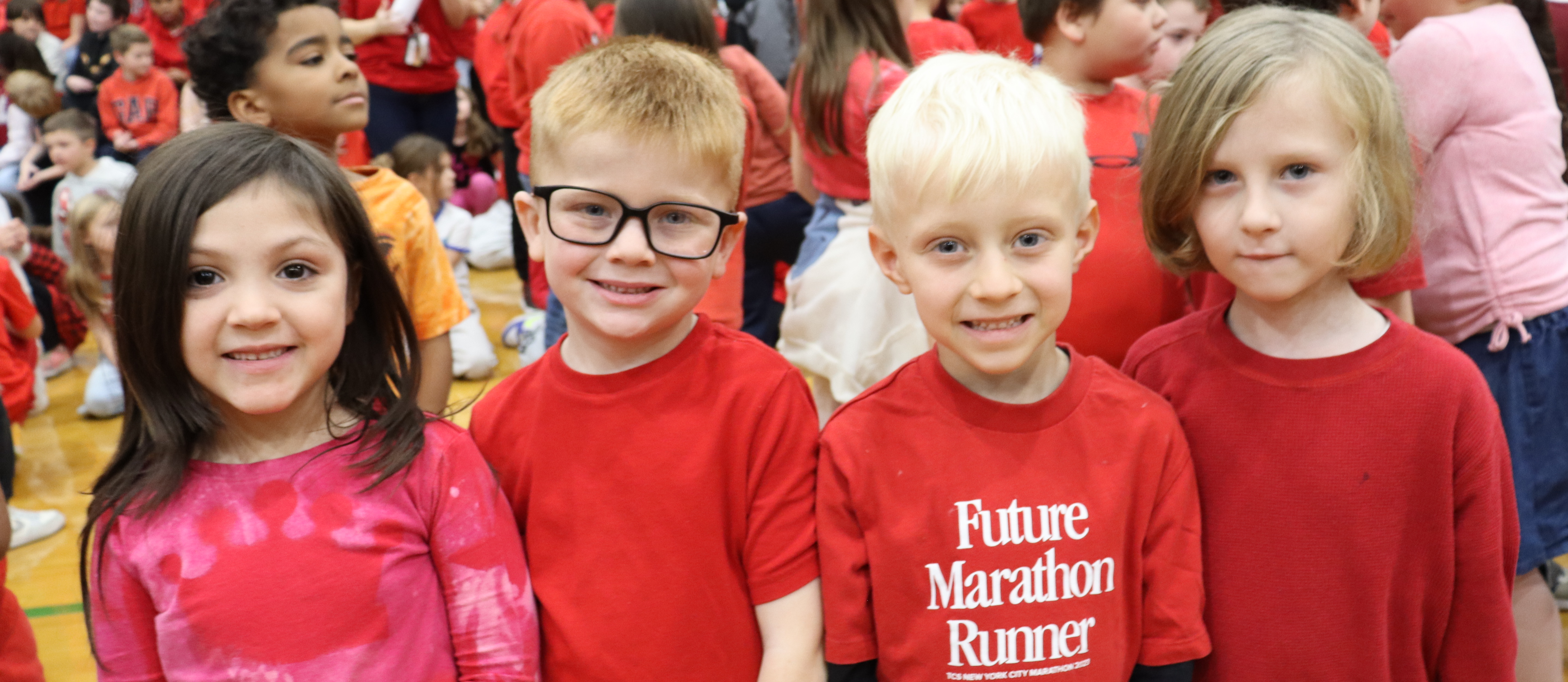 Students wearing red