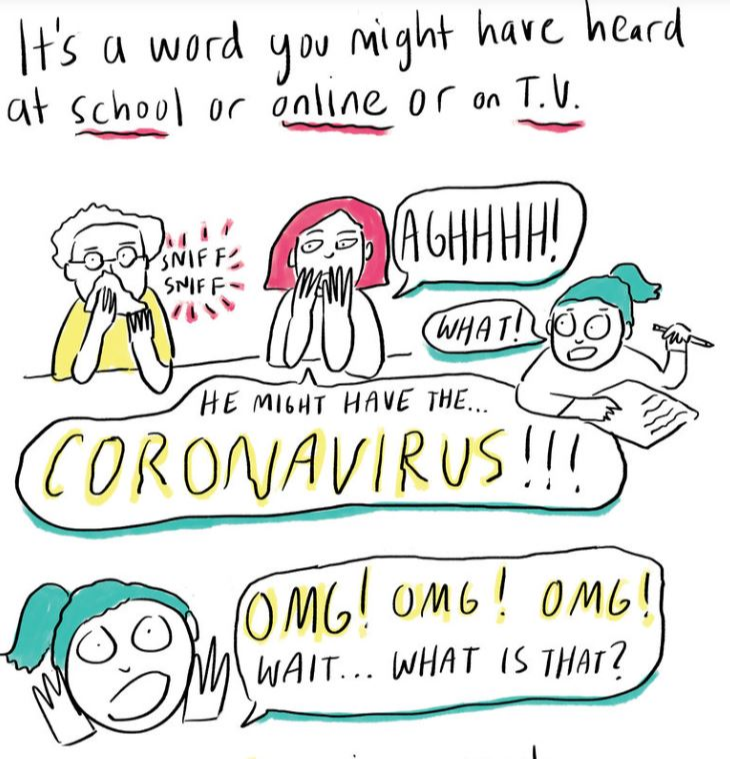 It's a word you might have heard at school or online or on tv  sniff sniff aghhh what he might have the coronavirus omg omg omg wait what is that ..