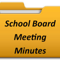 Clip art of a folder label school board meeting minutes 