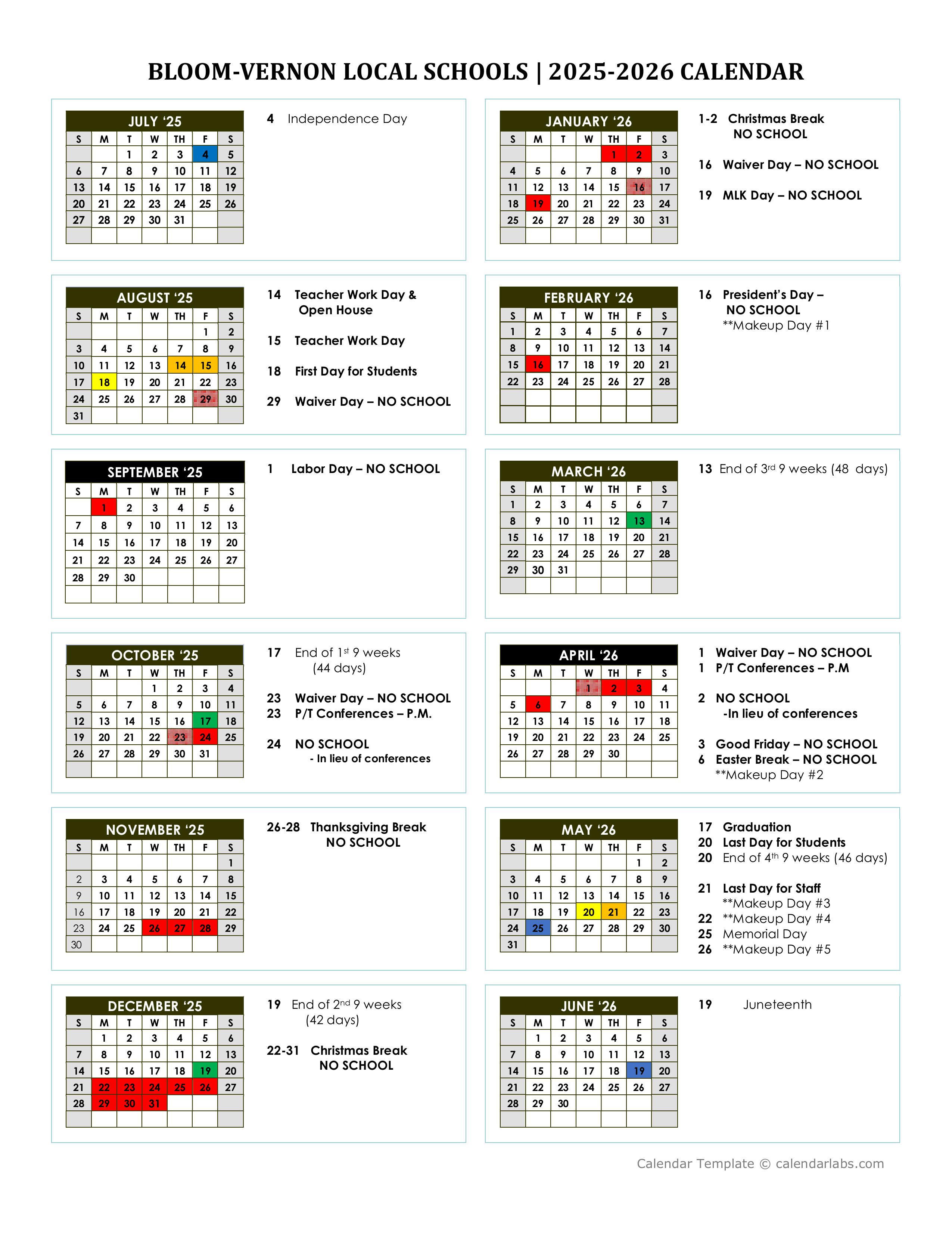 25-26 Calendar