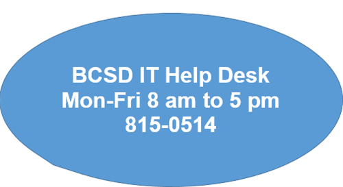 IT Help Desk Mon-Fri 8am to 5 815-0514