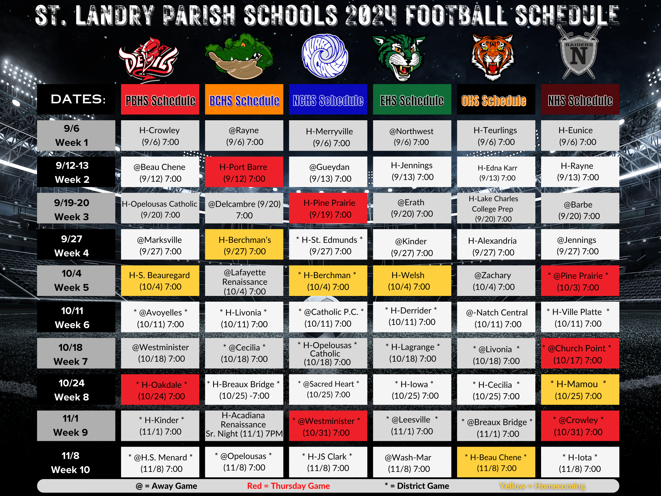 football schedule