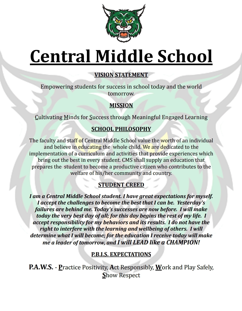 CMS Vision statement