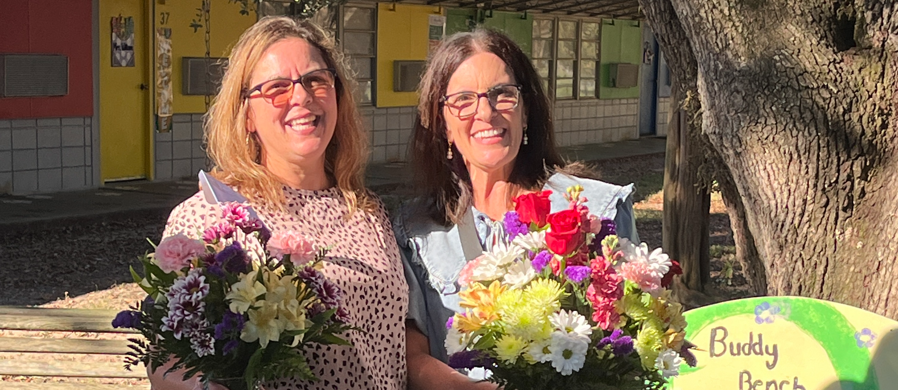 ASSISTANT PRINCIPAL, MIGUELLE FAUL AND PRINCIPAL MARY DUPRE