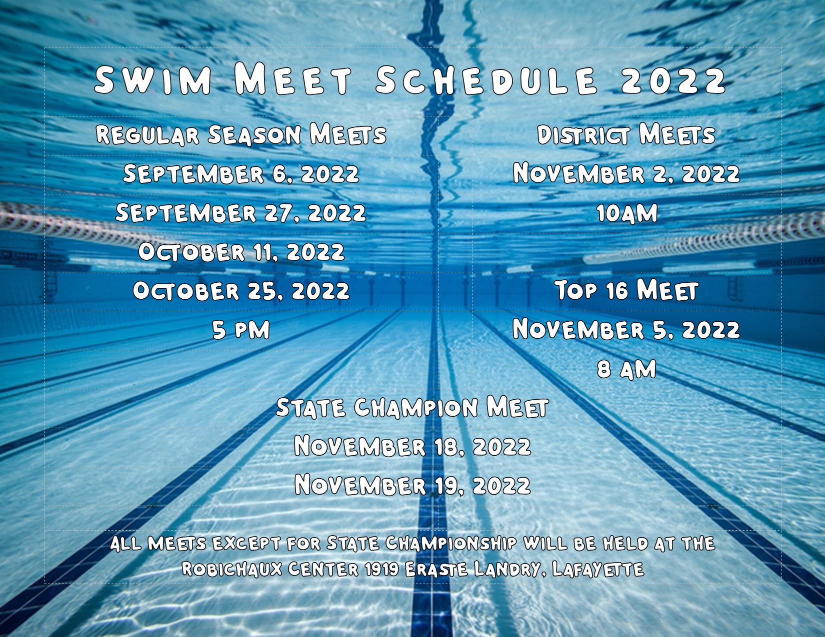 Swim Meet Schedule