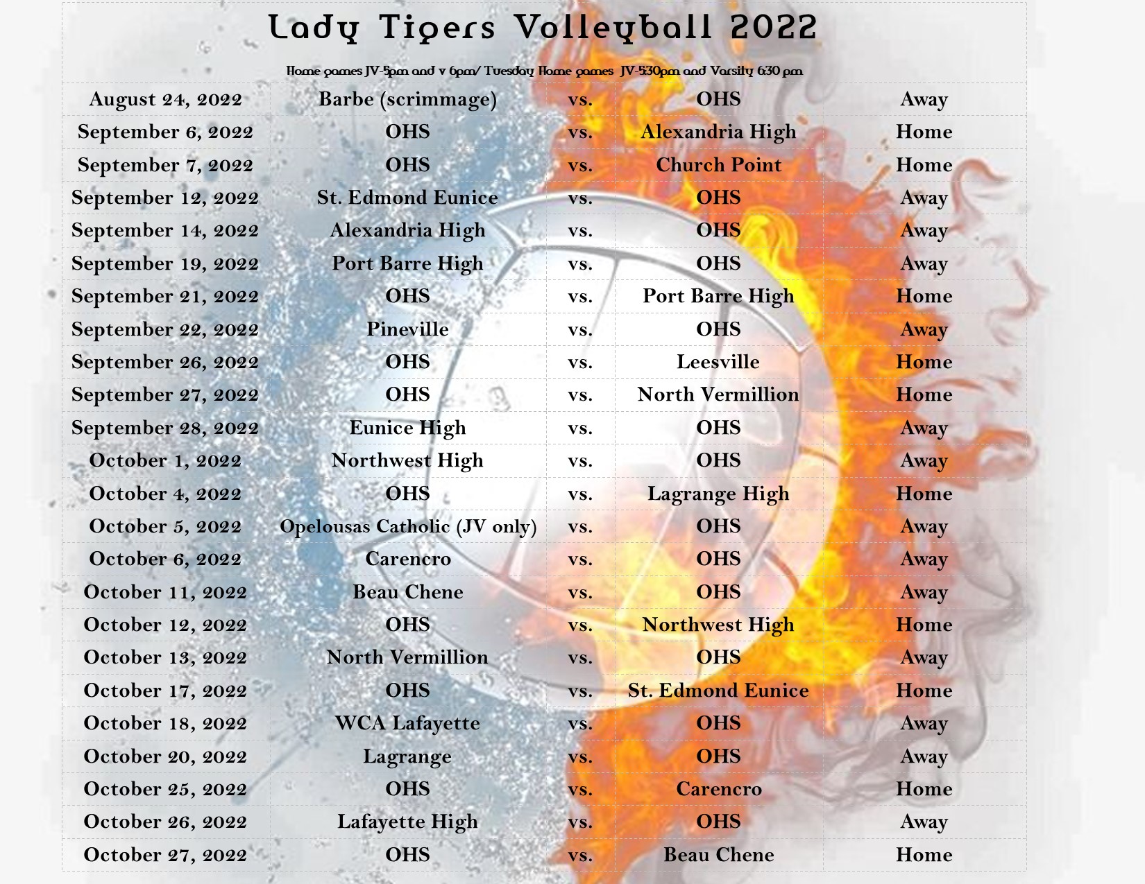 Volleyball Opelousas Sr High School