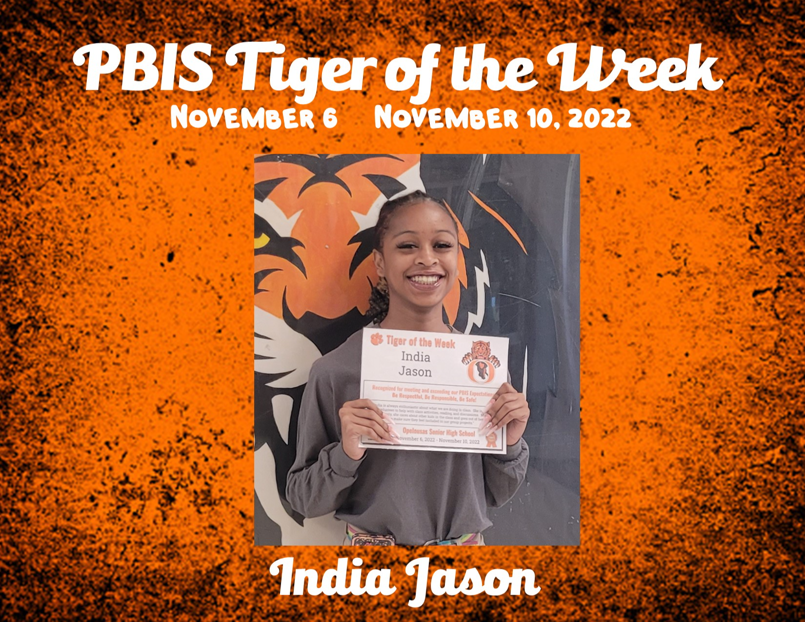 Tiger of the Week-India Jason
