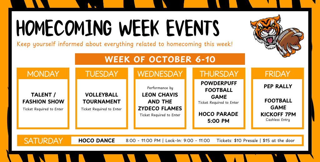 Hoco Week Schedule