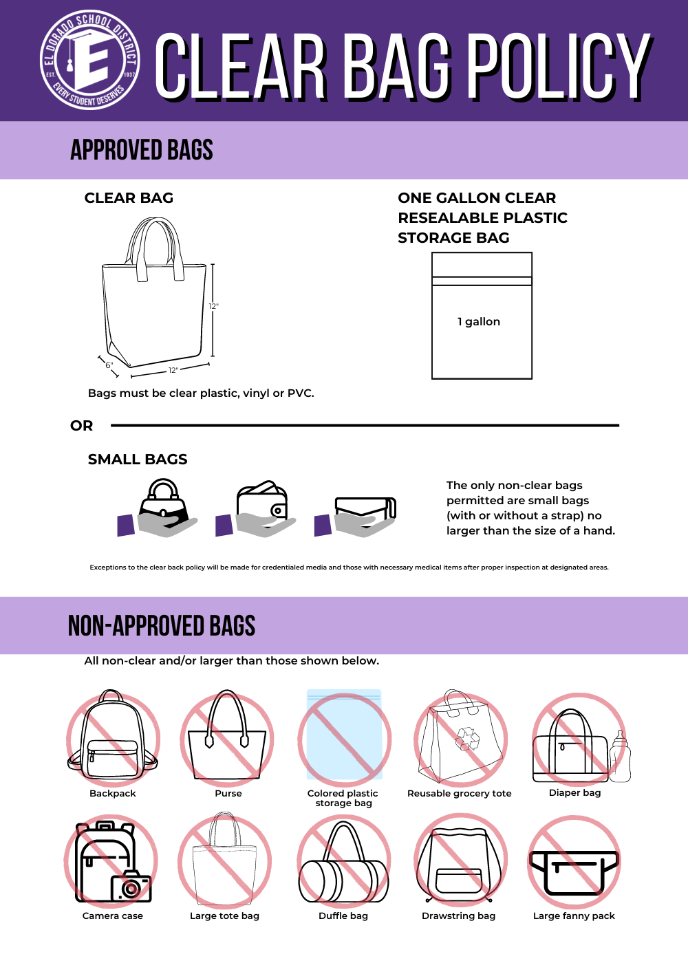 clear bag policy