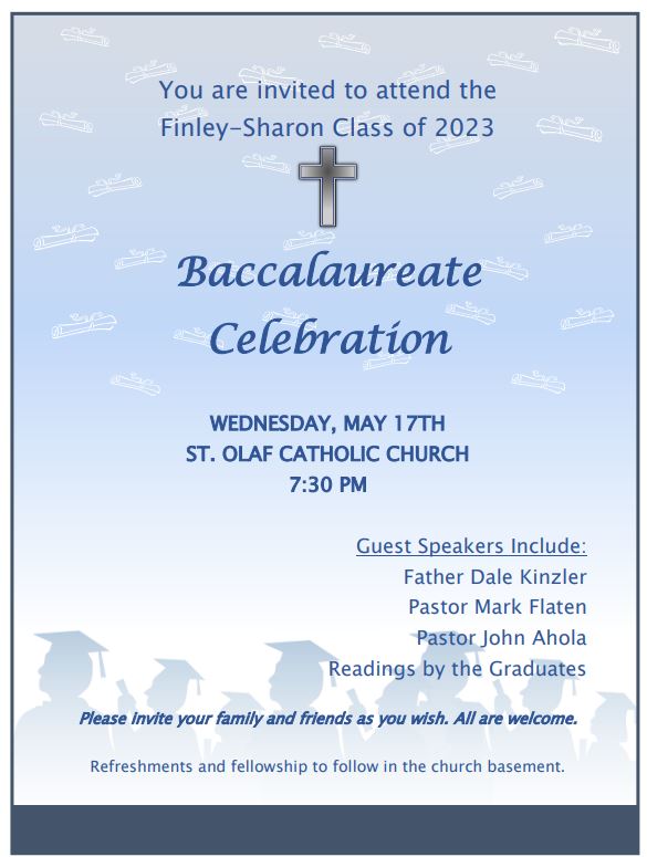baccalaureate invite
