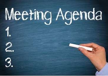 meeting agenda chalkboard