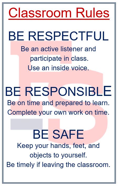 classroom rules