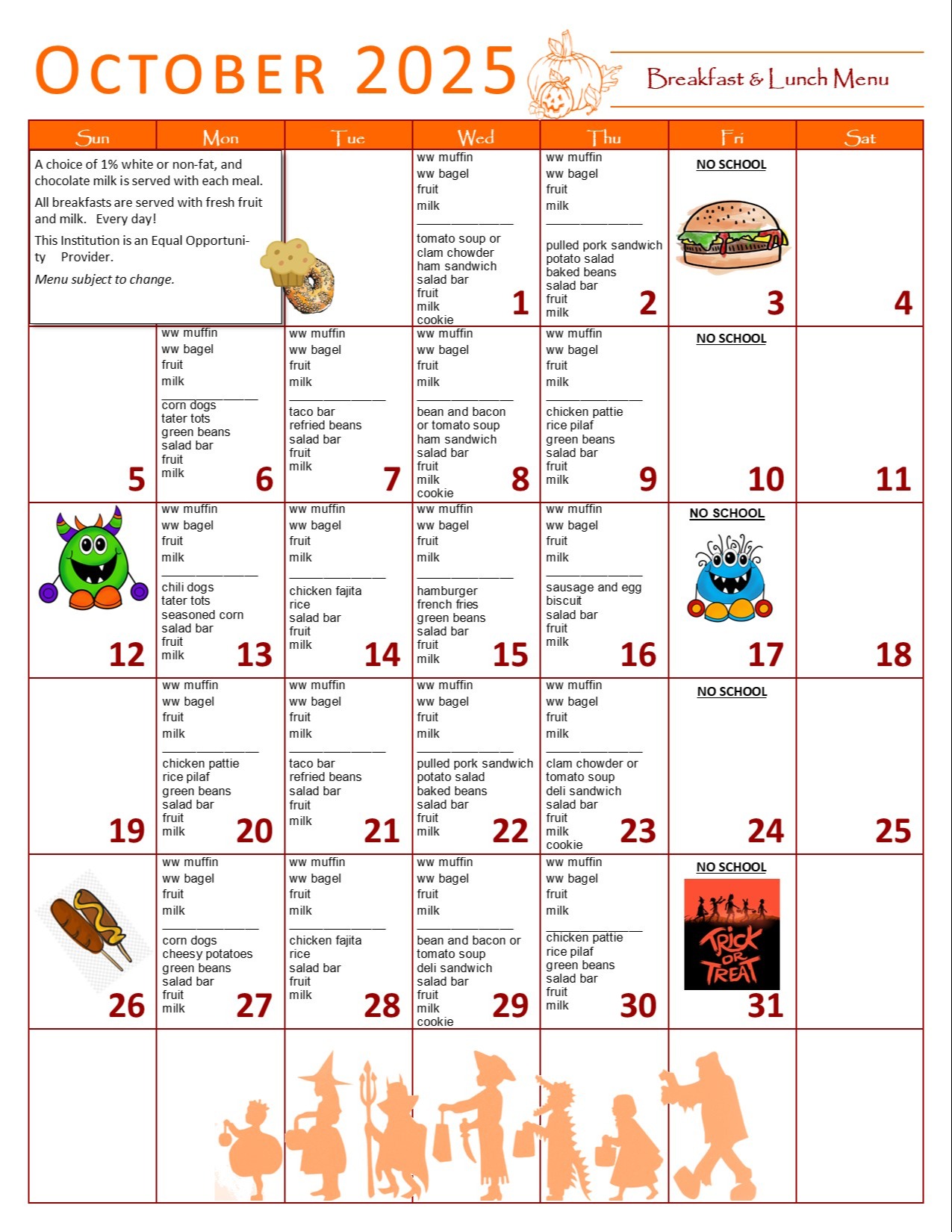 December Menu