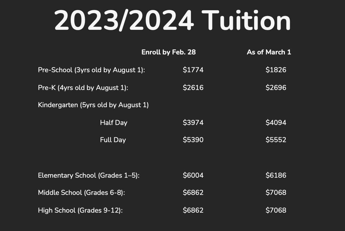 tuition 23 24