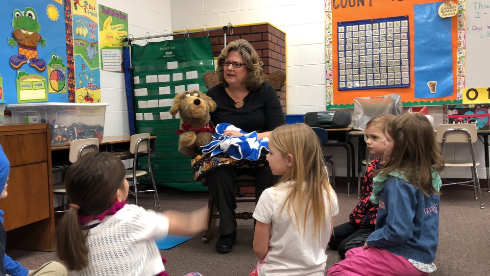 Mrs. Roth uses “Scruffy the Dog” to teach big spiritual truths to young children.