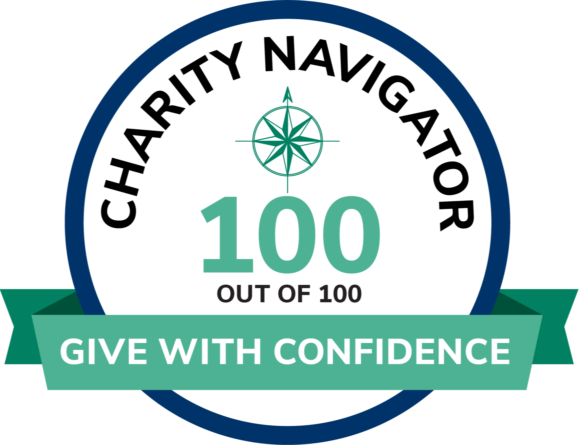 Charity Navigator. 100 out of 100. give with confidence