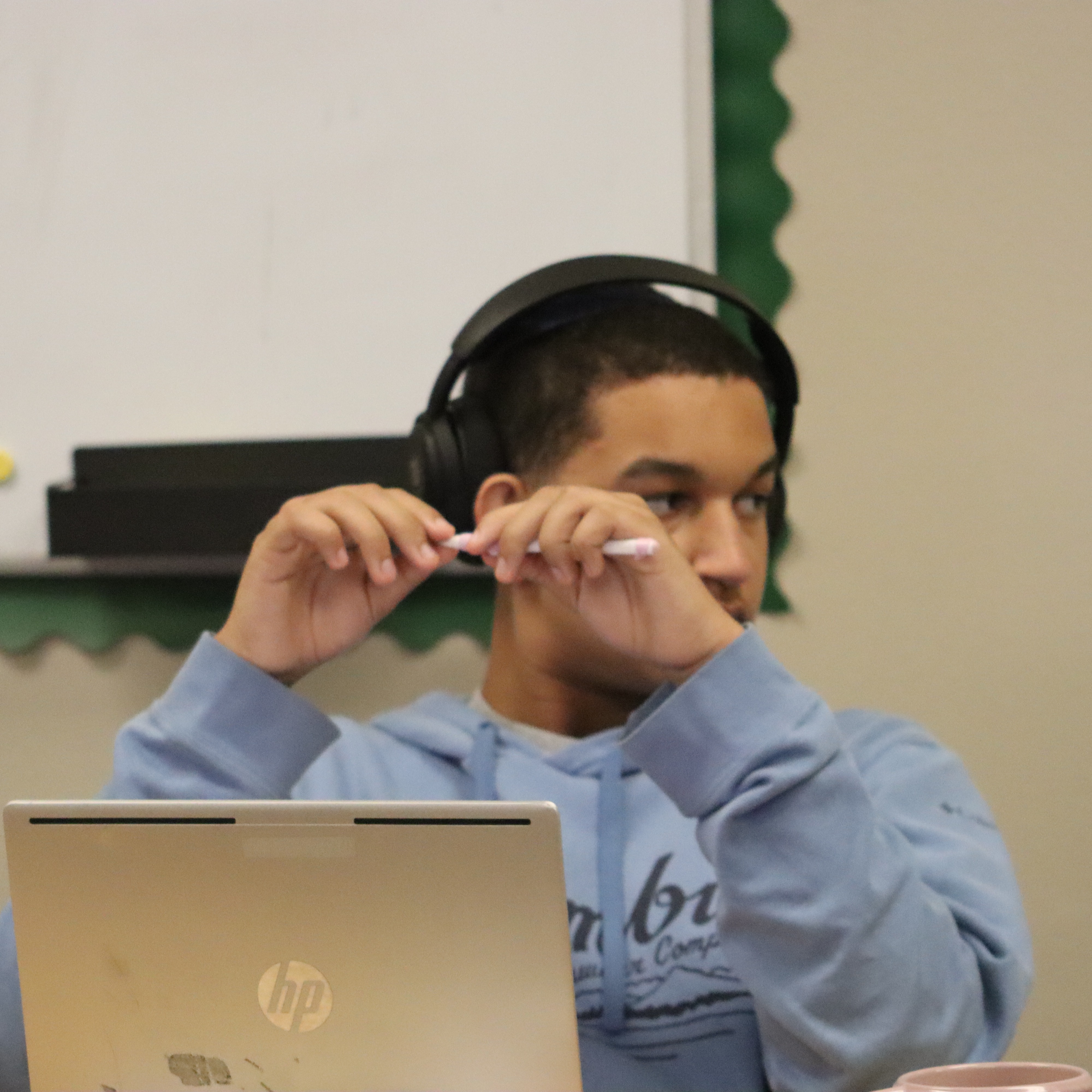 Student on laptop