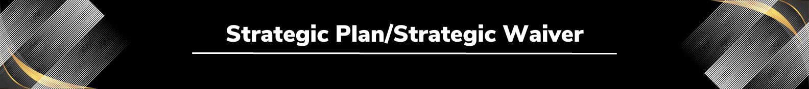 Strategic Plan/Strategic Waiver