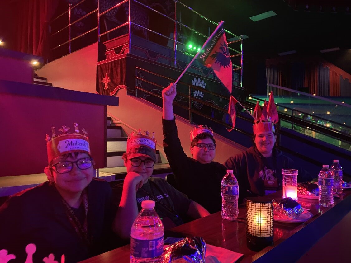 Boys group at Medieval Times 