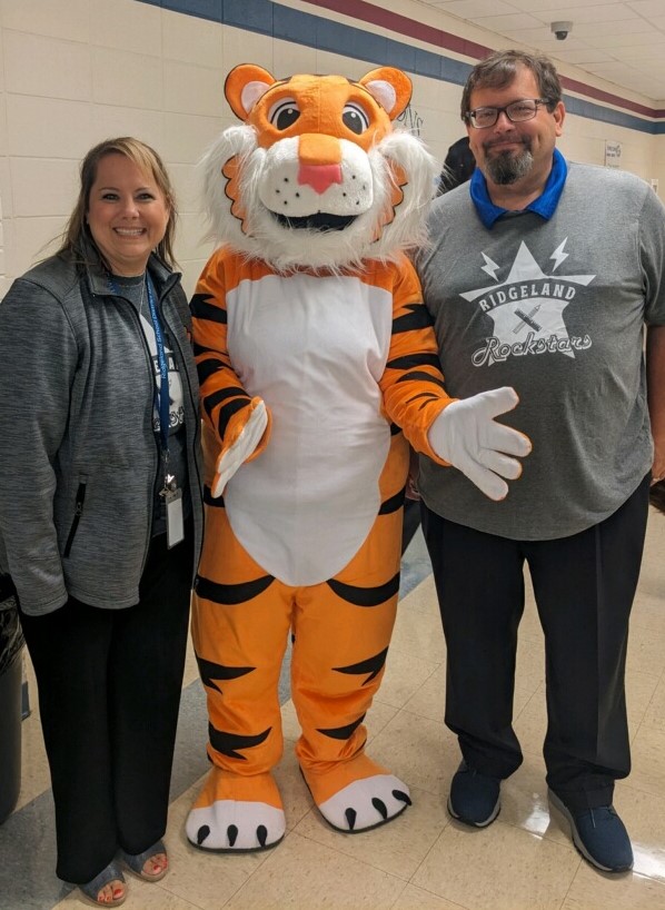 Principal Maher and Assistant Principal Summers getting to know Kolby!