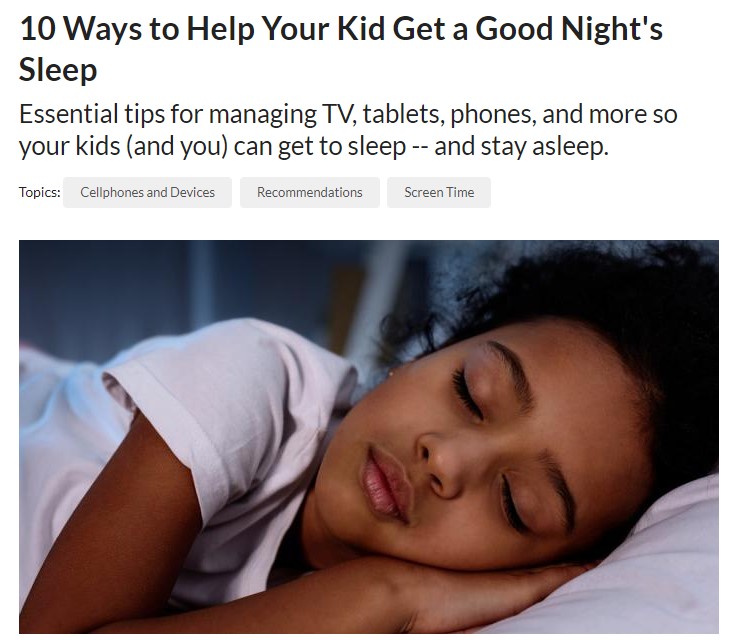 Better Sleep for Kids
