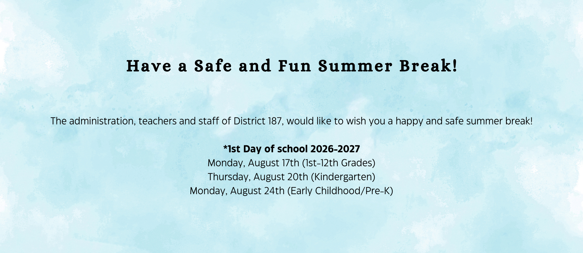 summer break