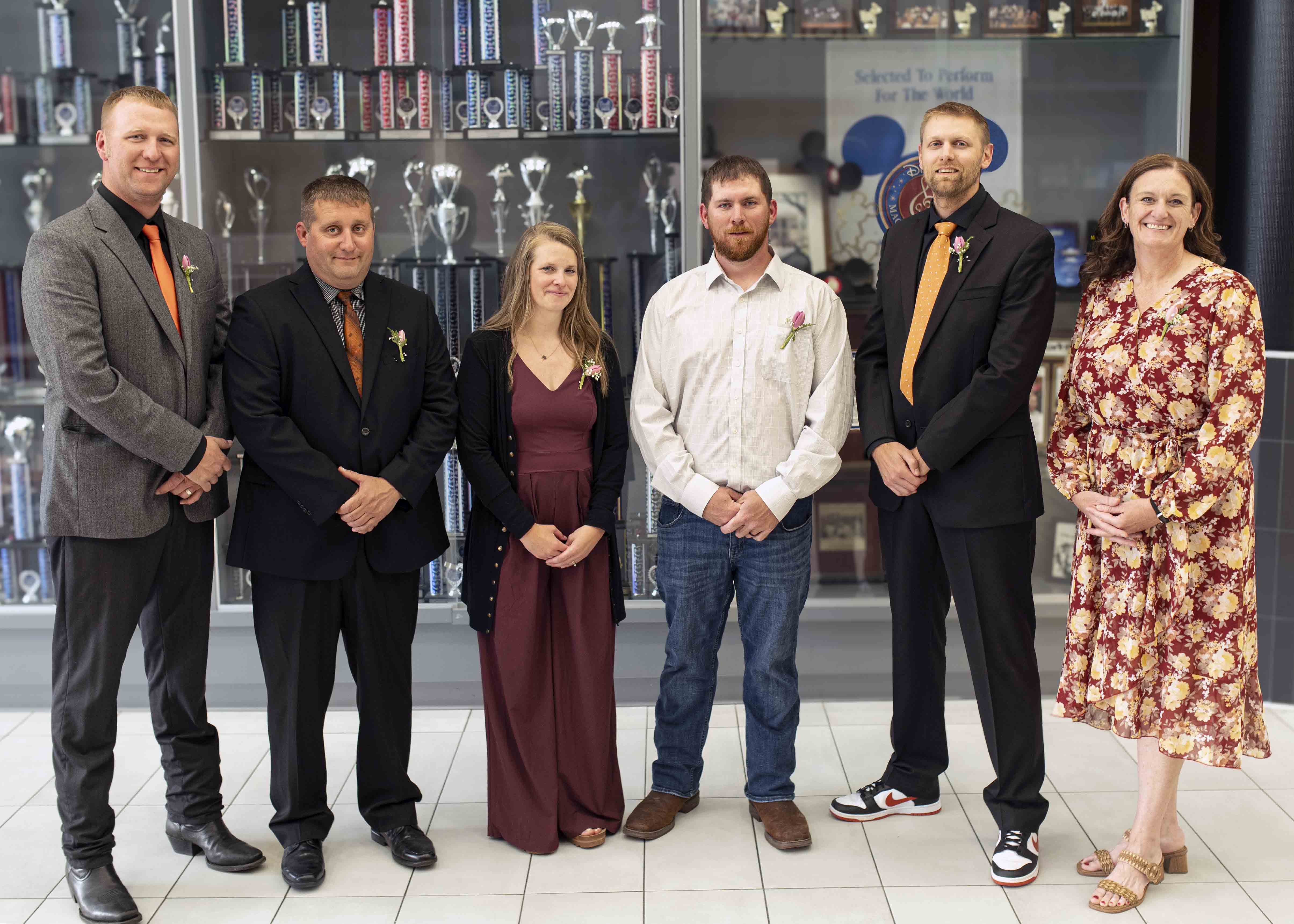Photo of the School Board Members, Their names are listed from left to right below
